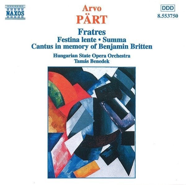Arvo Pärt  Benedek Fratres • Festina Lente Summa e.a.CD, Cd's en Dvd's, Gebruikt, Opera of Operette, Modernisme tot heden, Ophalen of Verzenden