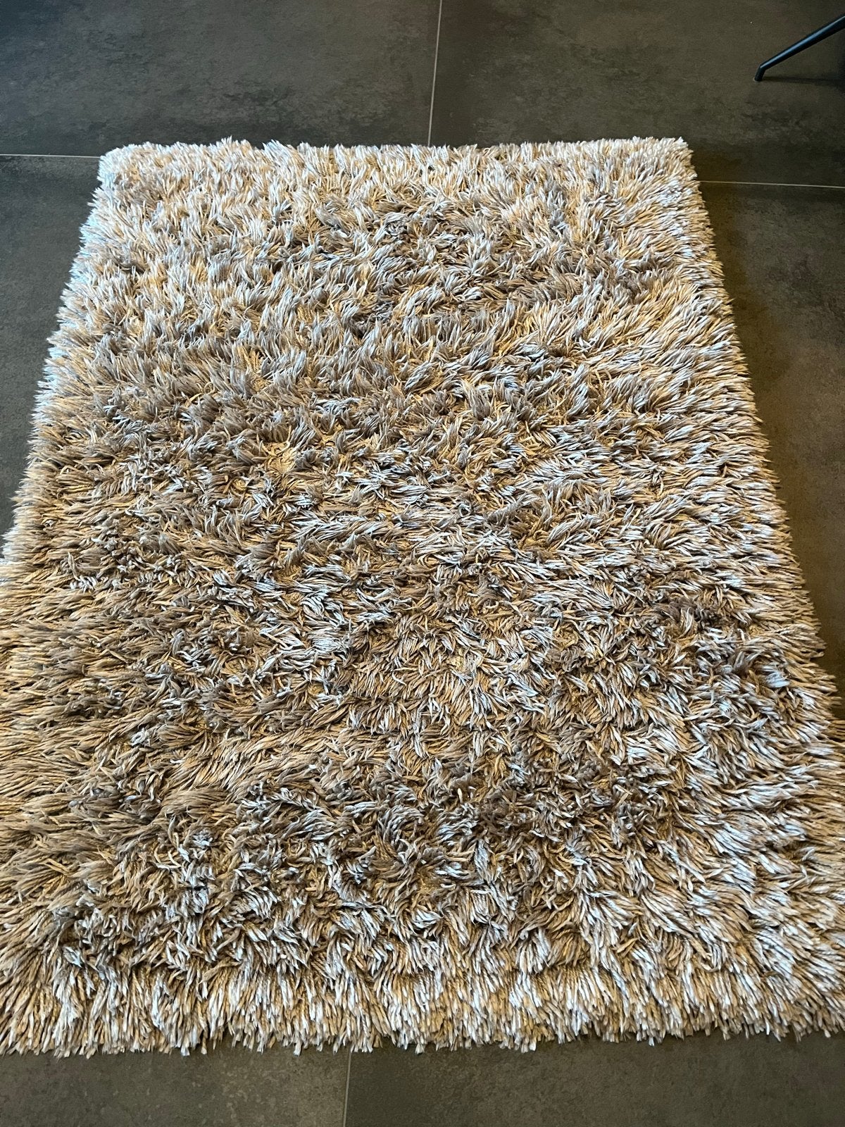 Fluffy vloerkleed, beige/crème, 120x170 cm, Huis en Inrichting, Gebruikt, 100 tot 150 cm, Beige, Ophalen of Verzenden