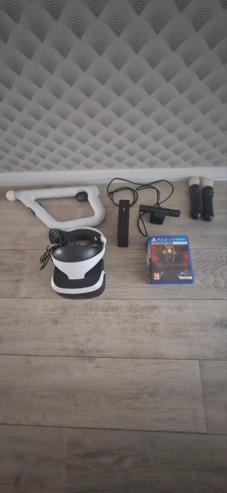 PlayStation VR-set met 6 games en accessoires, Ophalen, Gebruikt, Met 3 controllers of meer, Met games