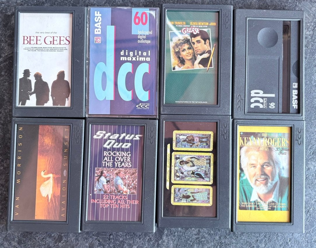 6 voorbespeelde dcc tapes en 2 Basf tapes (gratis verstuurd), Gebruikt, 2 t/m 25 bandjes, Ophalen of Verzenden, Voorbespeeld