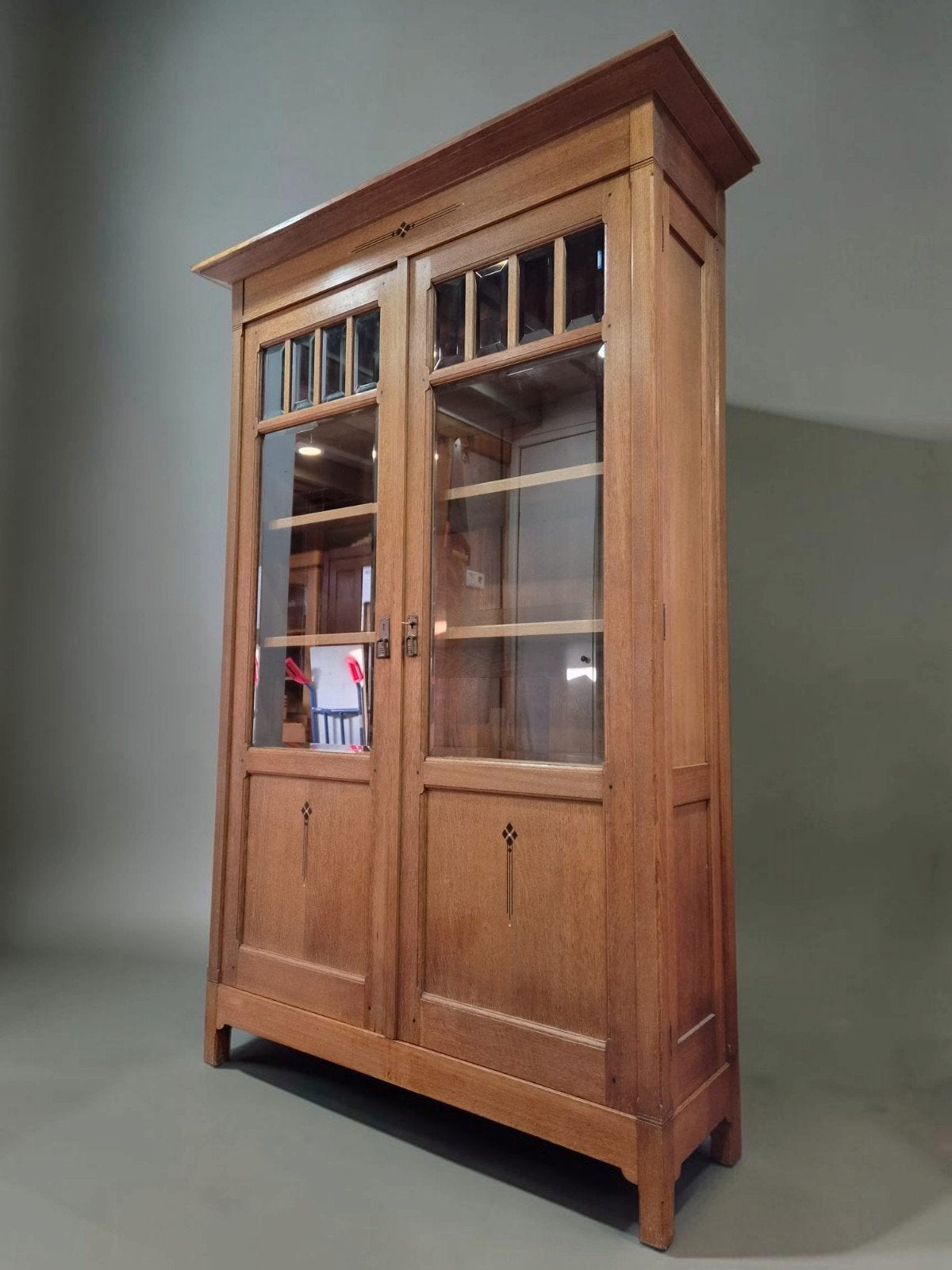 Antieke kast Boekenkast / Vitrinekast Amsterdamse School -, Ophalen
