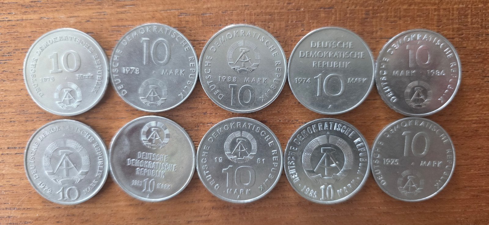10x 10 mark Duitsland totaal 100 Duitse marken, Postzegels en Munten, Munten | Europa | Niet-Euromunten, Verzenden, Duitsland