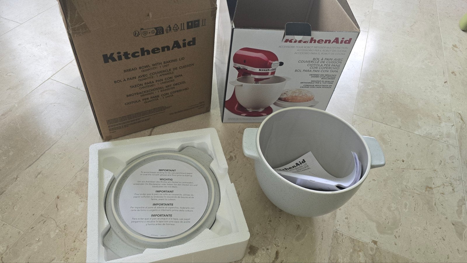 KitchenAid Broodkom met Bakdeksel - Nieuw in doos, Ophalen of Verzenden, Nieuw