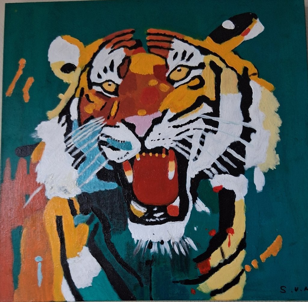 Kunstschilderijen, Ophalen, Acrylverf, Hout, Dieren