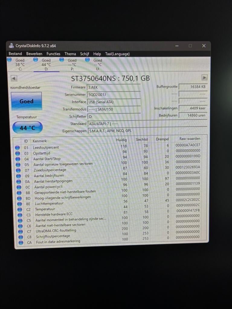 Seagate Barracuda ES ST3750640NS, 750GB aangeboden, Computers en Software, Harde schijven, Desktop, Ophalen of Verzenden