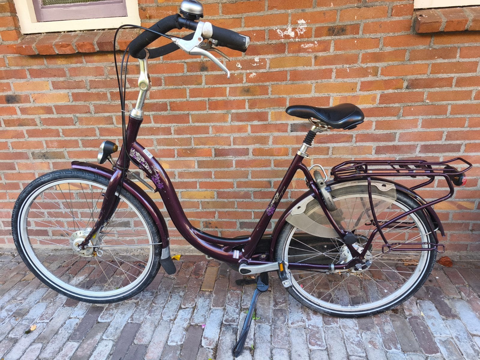 Moederfiets 26 inch, 7 versnellingen, incl. kinderzitje, Velgrem, Dubbele standaard, 1 zitje, Ophalen