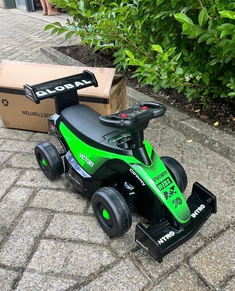 Nieuwe Loopauto Formule 1 Raceauto Groen Zwart, Loopvoertuig, Onbekend, Nieuw, Ophalen of Verzenden