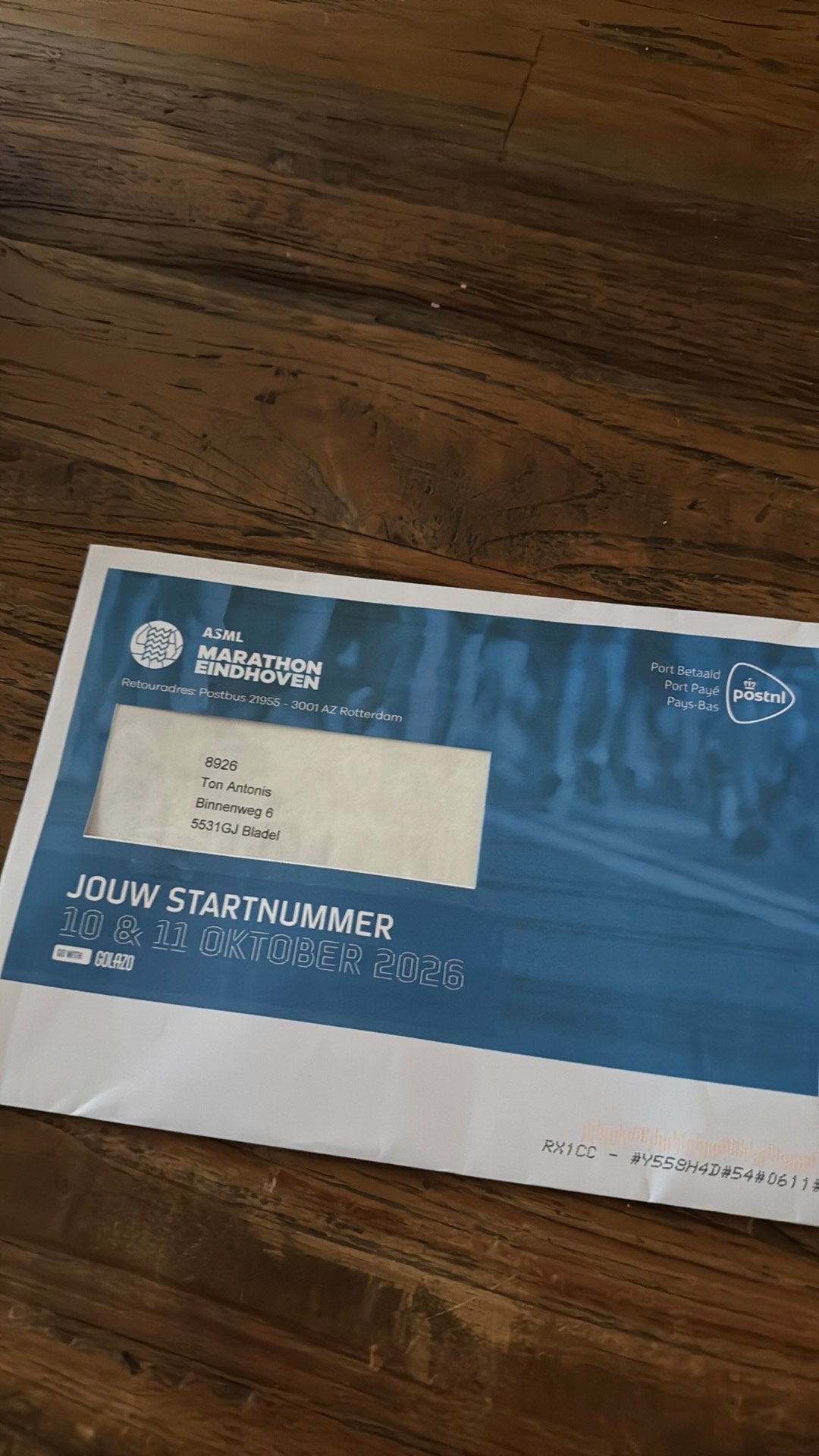 Startnummer halve marathon Eindhoven, Ophalen, Nieuw, Overige typen, Overige merken
