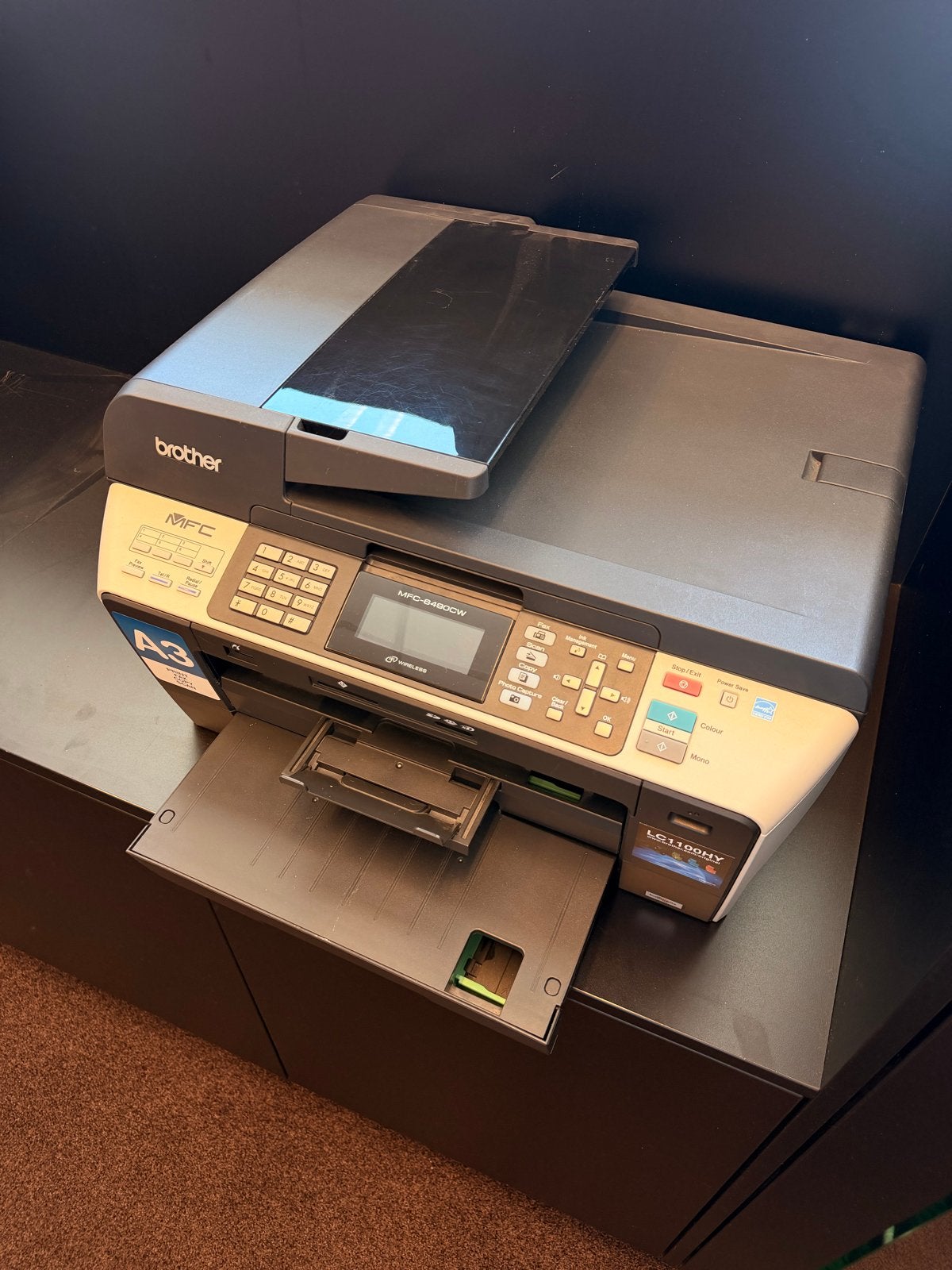 Brother MFC-6490CW All-in-One Inkjetprinter A3, Computers en Software, Printers, Ophalen, Gebruikt, Faxen, Inkjetprinter