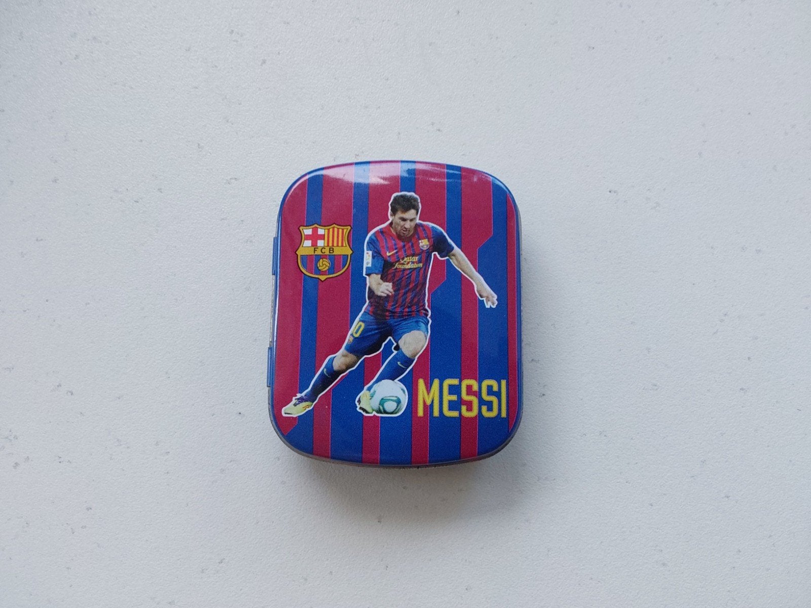 Messi, FC Barcelona  Snoepblikje - Collectors Item, Ophalen of Verzenden