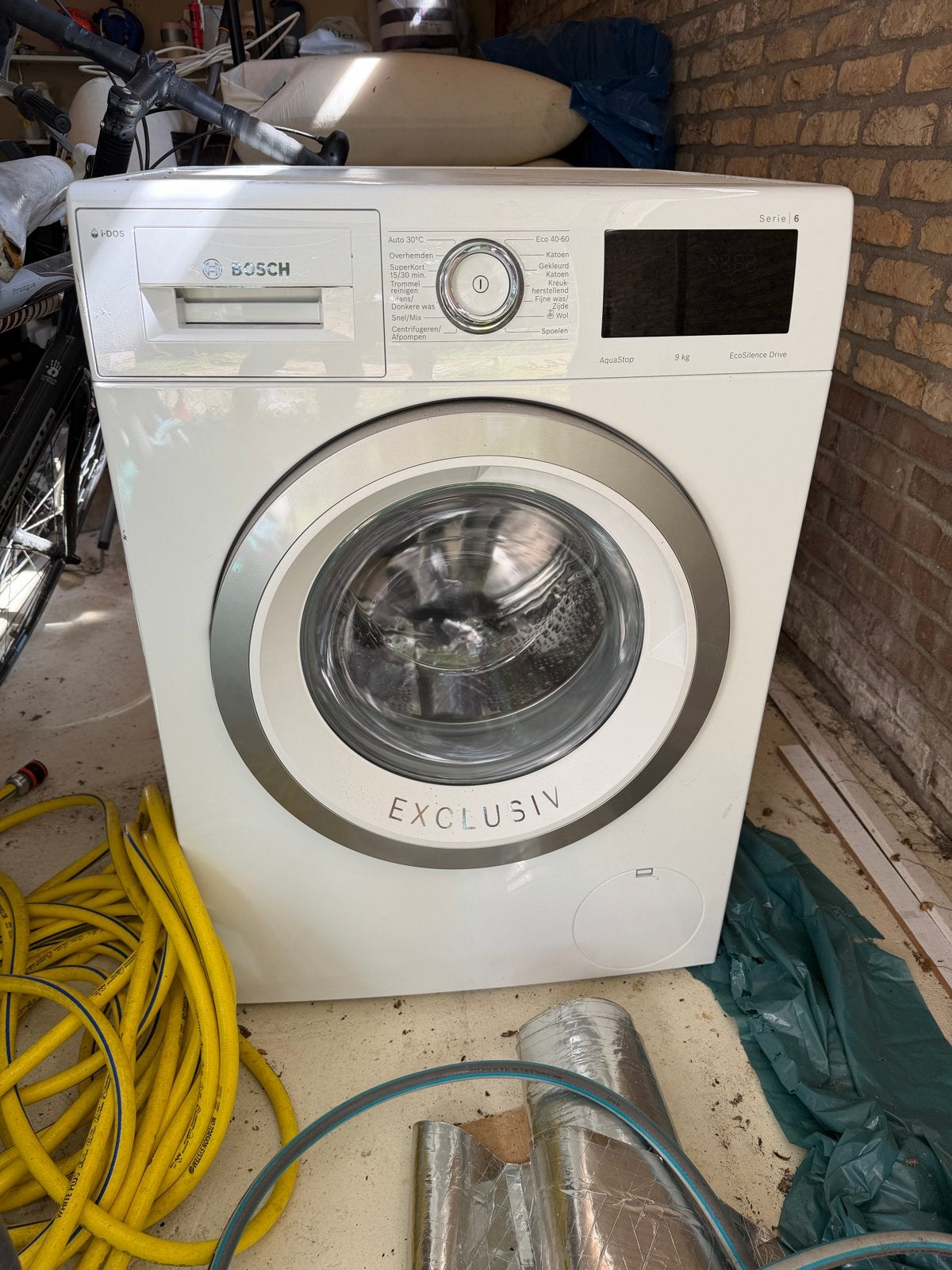 Bosch Serie 6 Exclusiv Wasmachine 9 kg EcoSilence Drive, Ophalen, 1200 tot 1600 toeren, Gebruikt, 8 tot 10 kg