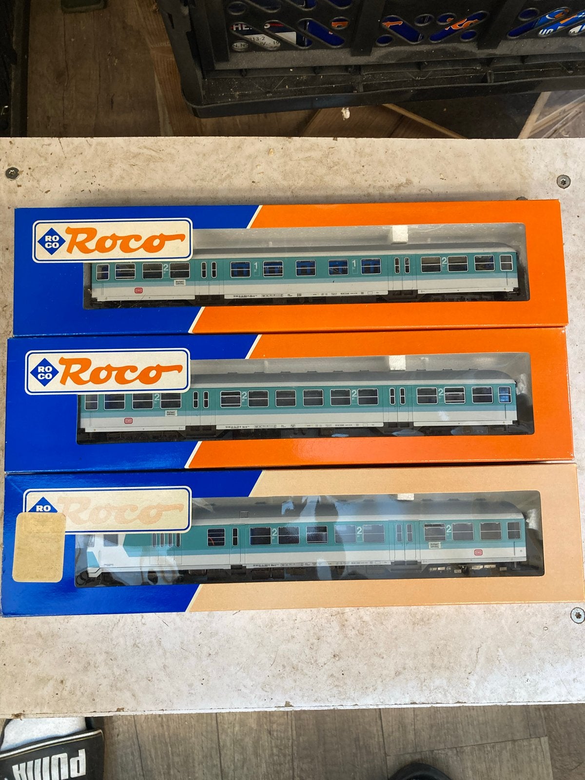 Roco DB ex Silberlinge Personenwagons Set (3 stuks), Gelijkstroom of Wisselstroom, Wagon, Ophalen of Verzenden, Zo goed als nieuw