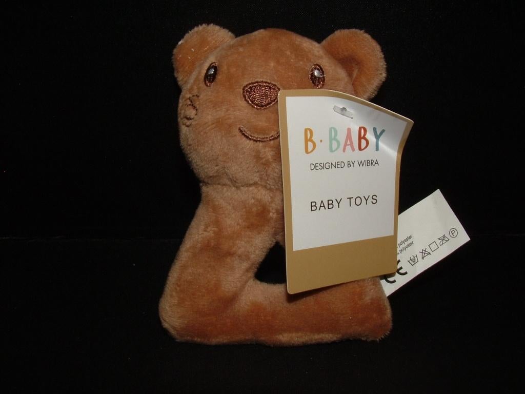WIBRA B BABY BEER RAMMELAAR VELOURS BRUIN MET BRU, Ophalen of Verzenden, Nieuw, Overige typen