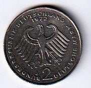 2  mark  1972  J  Duitsland. km. 127, Ophalen of Verzenden, Duitsland, Losse munt