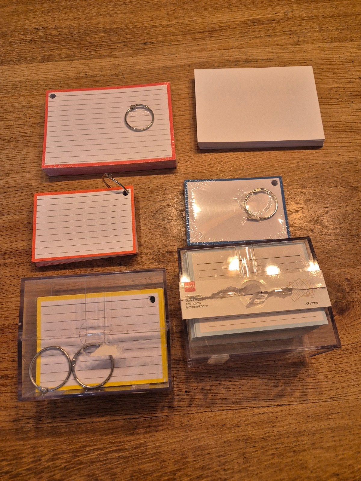 Flashcards meerdere grootes met ring, Ophalen of Verzenden, Zo goed als nieuw