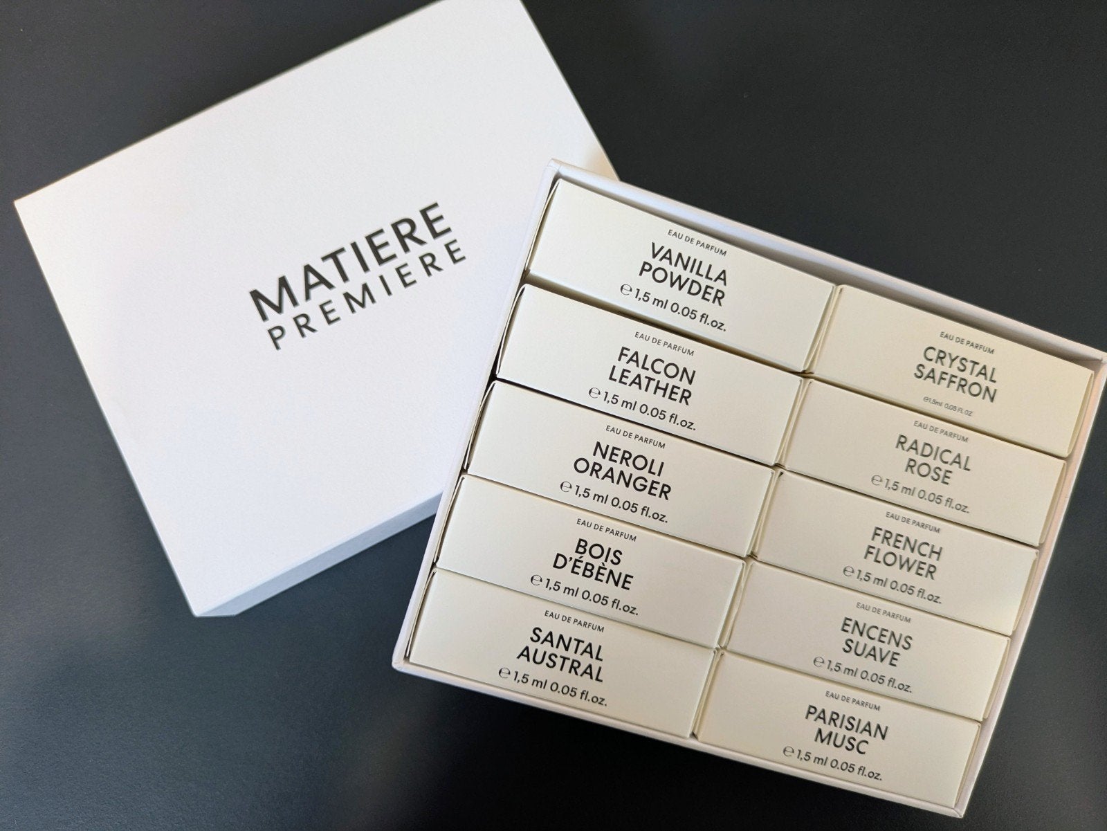 Originele testerset Matière Première parfum, Sieraden, Tassen en Uiterlijk, Ophalen of Verzenden, Zo goed als nieuw