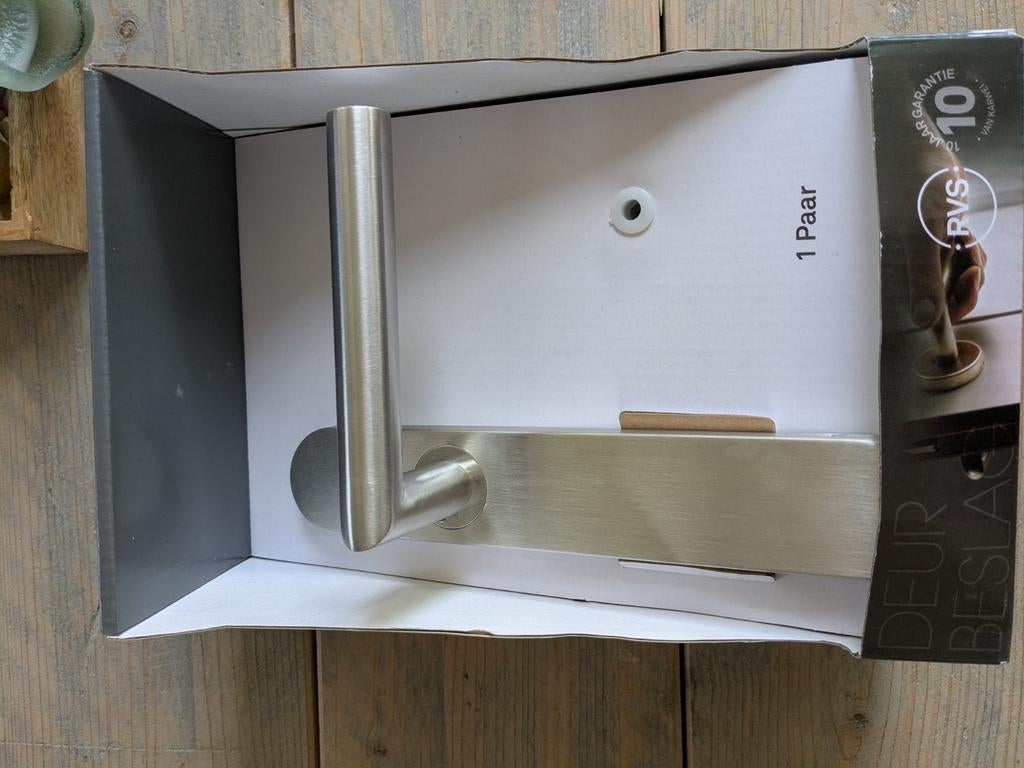 Karwei Roberto blind RVS deurbeslag - Nieuw, Ophalen of Verzenden, Nieuw, Rvs, Klink of Kruk