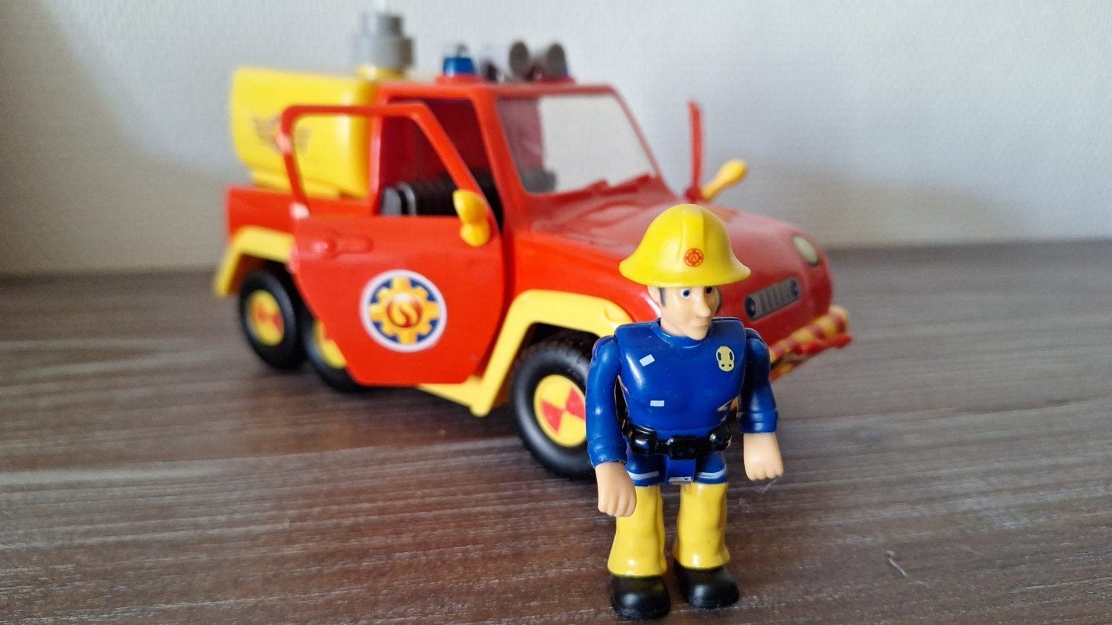 Brandweerman Sam Jupiter met figuur, Ophalen, Gebruikt