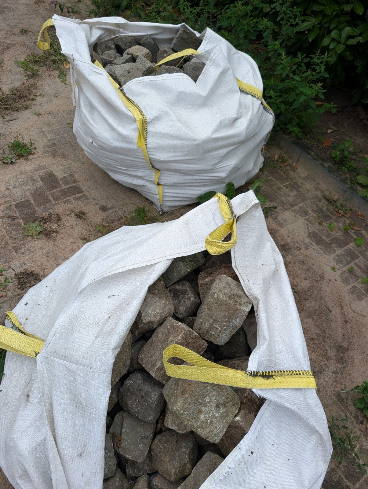 Granieten stenen in big bags - diverse formaten, Tuin en Terras, Grind, Keien en Split, Ophalen, Gebruikt, Graniet