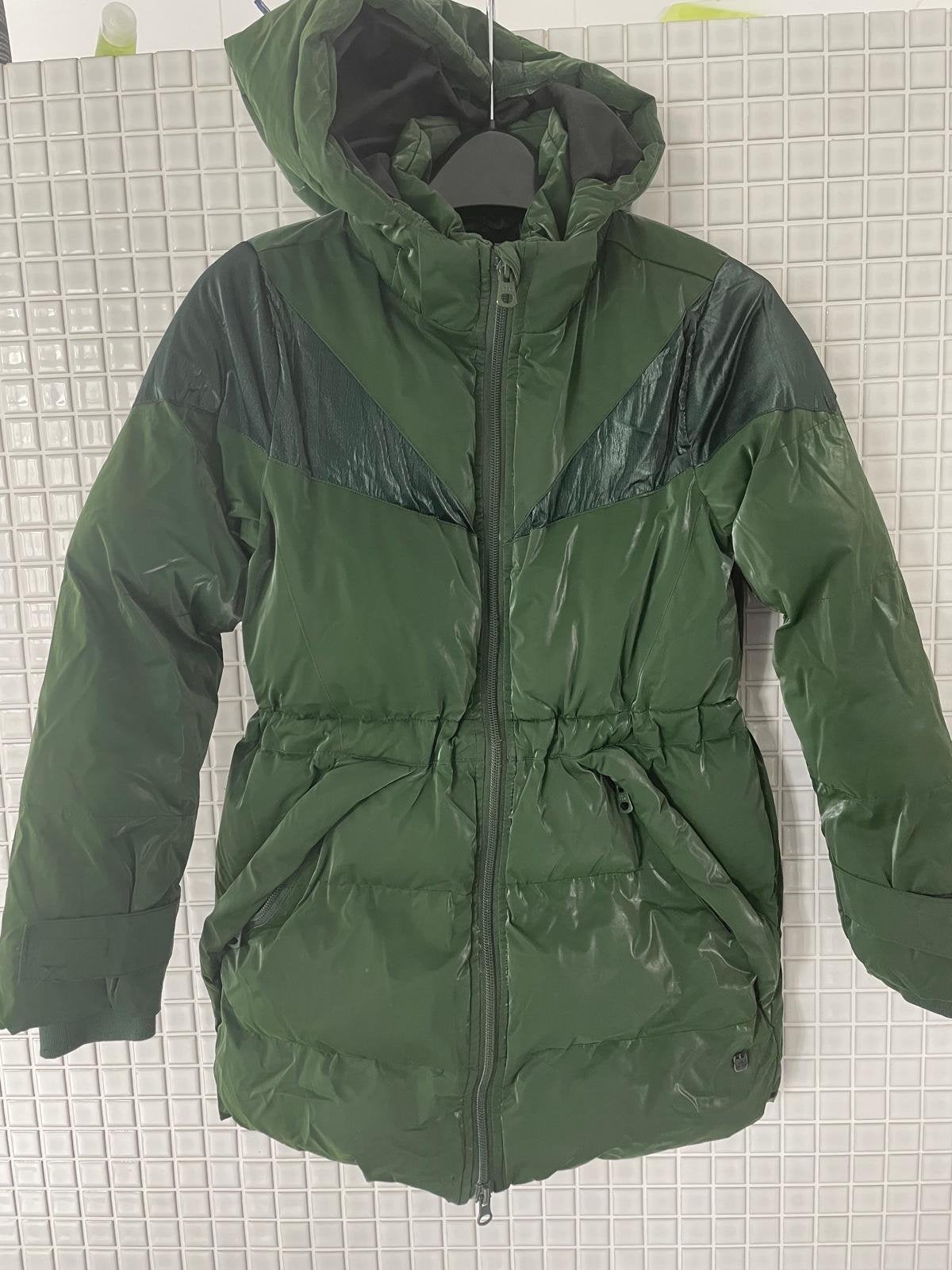 Shoeby Groene gewatteerde jas met capuchon maat 140, Verzenden, Zo goed als nieuw, Meisje, Jas