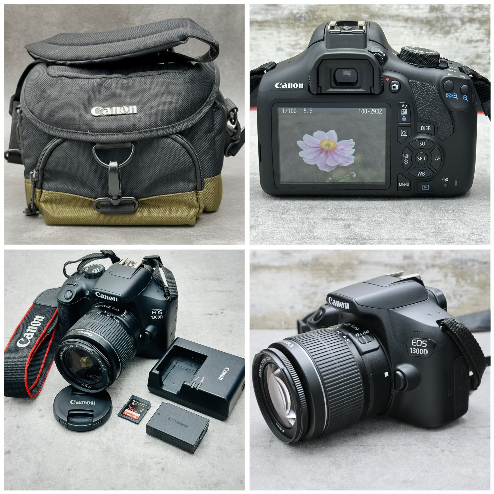 Canon EOS 1300D + WiFi Spiegelreflex Camera Complete Set, Spiegelreflex, Canon, Ingebouwde flitser, 18 megapixels