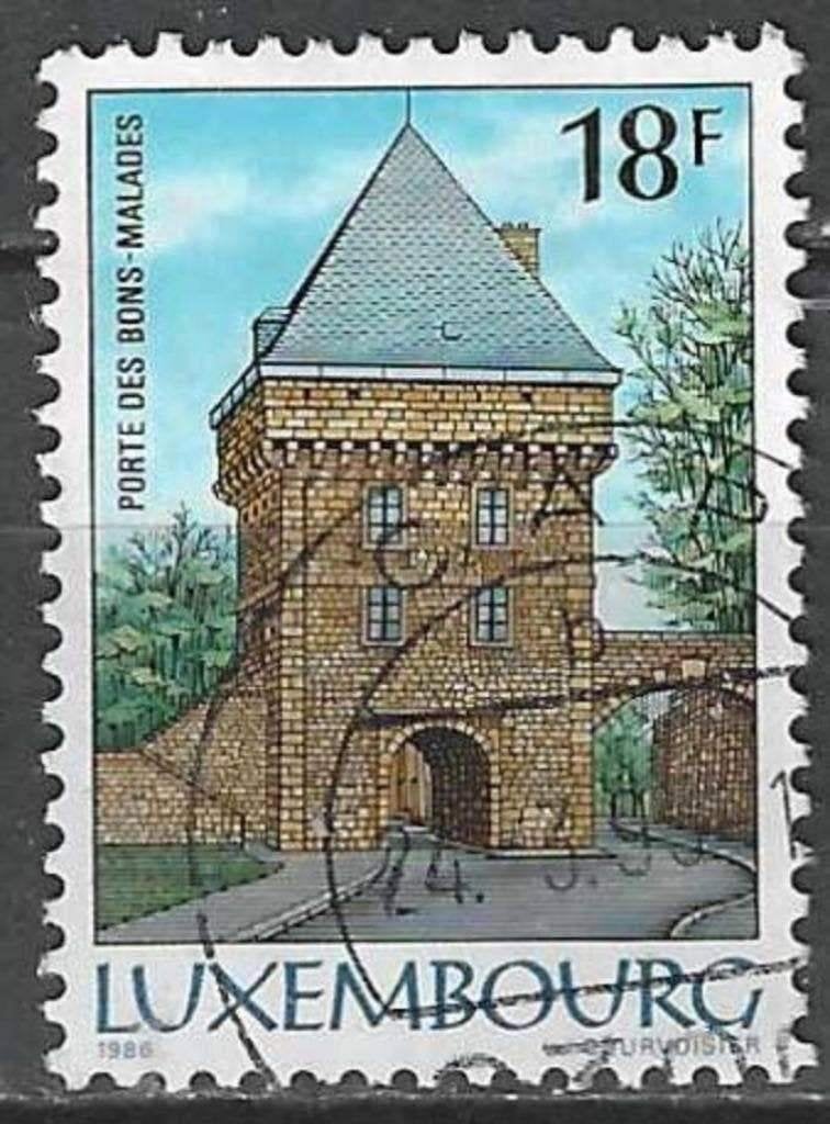 Luxemburg 1986 - Yvert 1104 - Poort van de Bons Malades (ST), Verzenden, Luxemburg, Gestempeld