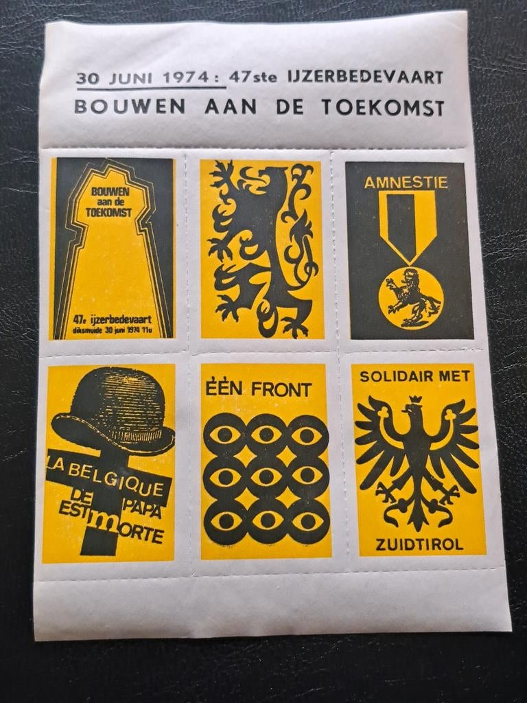 Postfris vel sluitzegels 1974 IJzerbedevaart, Verzenden, Postfris, Postfris