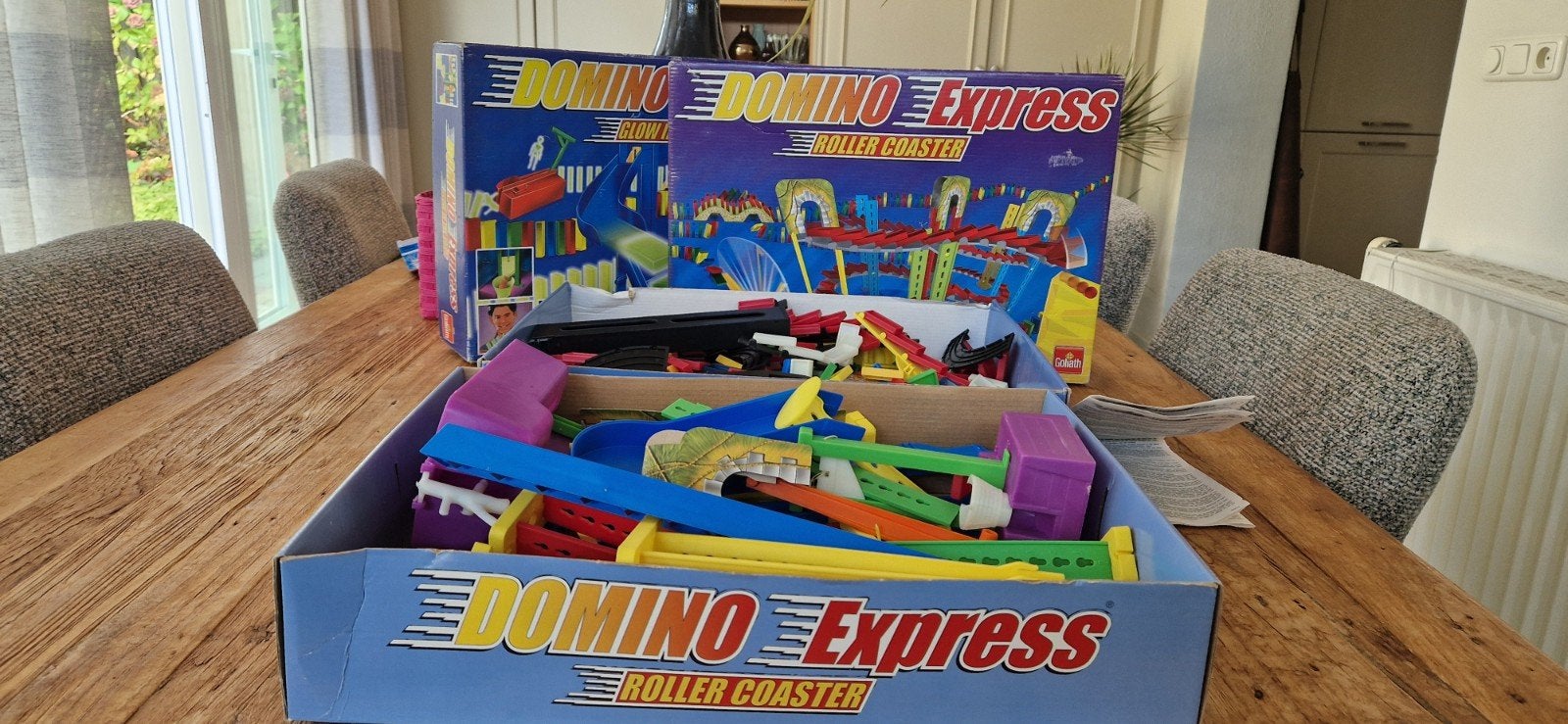 Domino Express Roller Coaster & Glow in the Dark set, Ophalen of Verzenden, Gebruikt, Jongen of Meisje