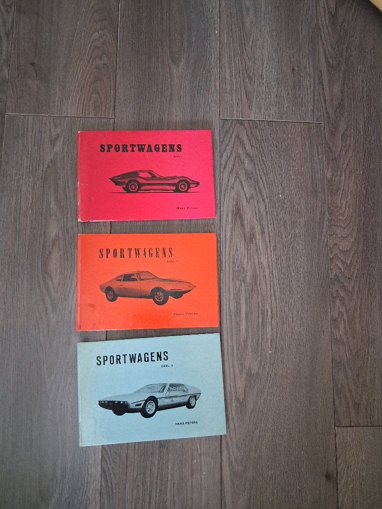 3 stuks autoboeken SPORTWAGENS  deel 1-2-3, Gelezen, Algemeen, Hans peters, Ophalen of Verzenden
