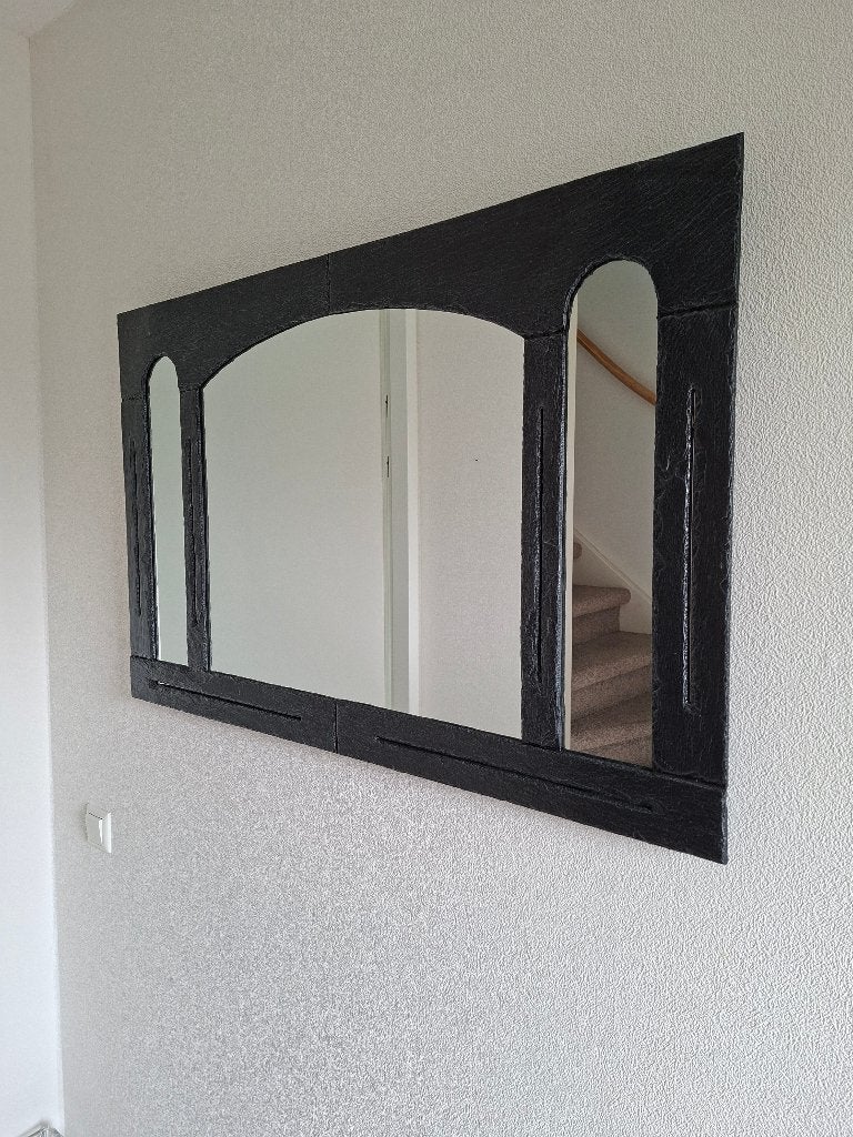 Prachtige Leistenen wand spiegel, Huis en Inrichting, Woonaccessoires | Spiegels, Ophalen, Zo goed als nieuw, 100 tot 125 cm, Minder dan 100 cm
