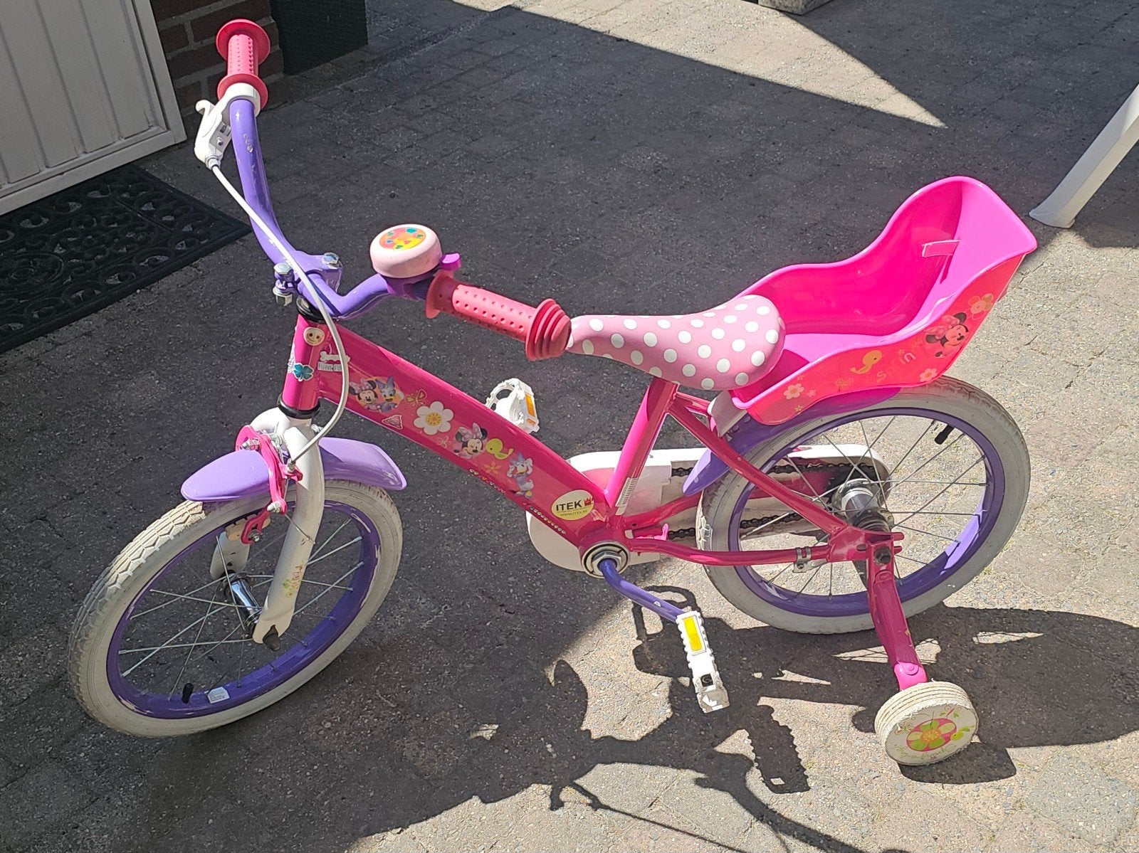 Minnie Mouse kinderfiets, Ophalen, Gebruikt, 16 tot 20 inch