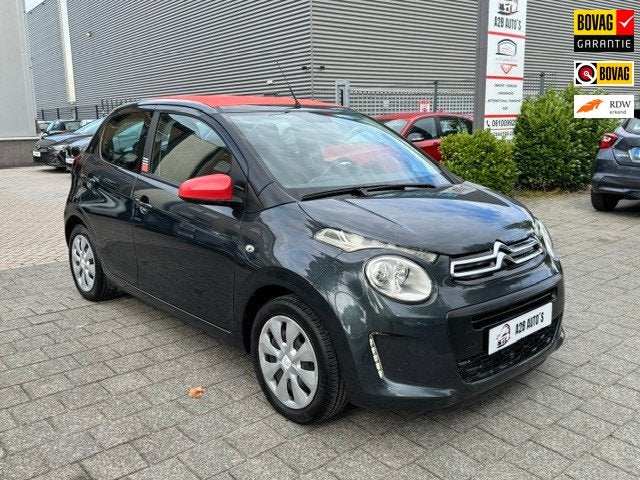 Citroen C1 1.0 e-VTi Selection|Airco|Cabrio|Stoelverw|Cruise, Auto's, Citroën, Stof, Gebruikt, C1, Zwart