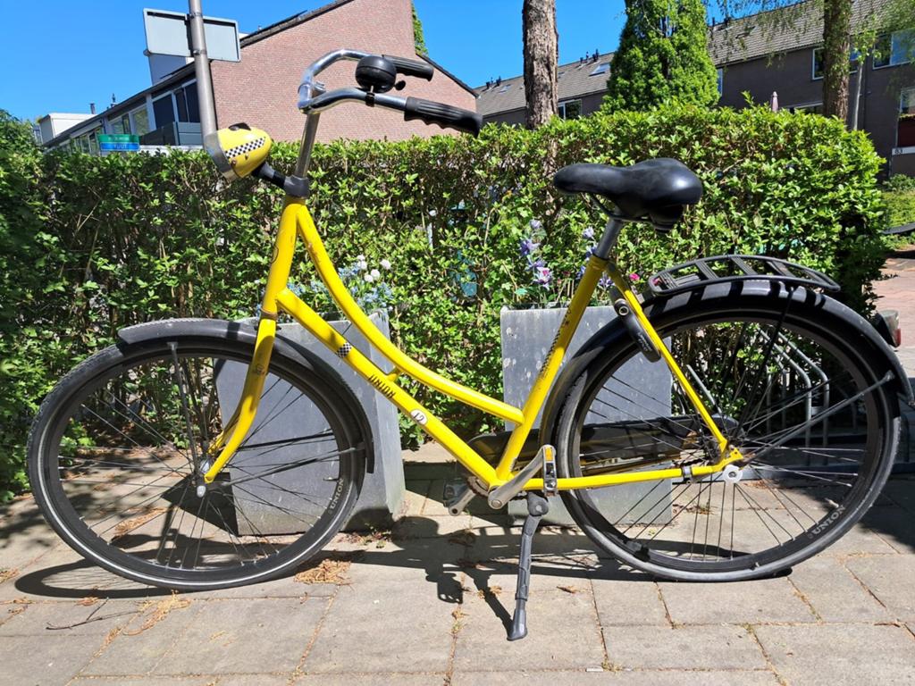 Gele Union "New York taxi" fiets, Fietsen en Brommers, Ophalen, Gebruikt, Terugtraprem, Union