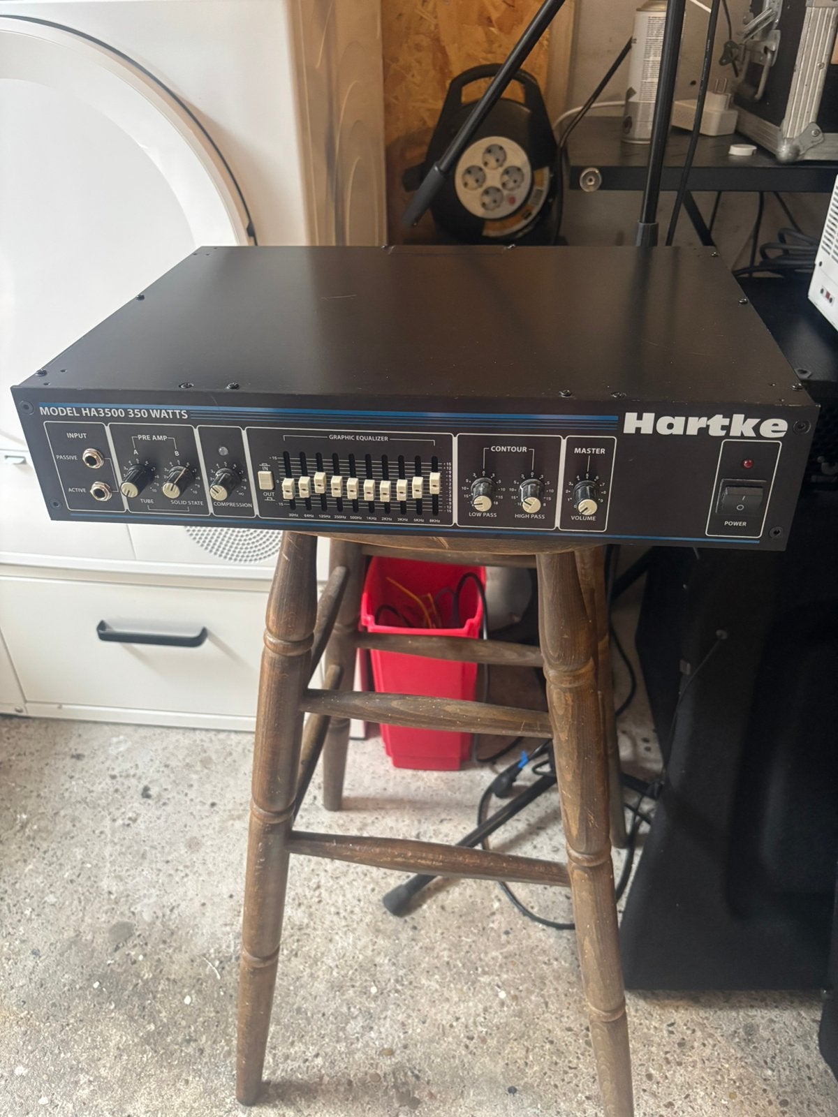 Te koop, Hartke HA3500 basversterker, Muziek en Instrumenten, Ophalen, Gebruikt, Basgitaar, 100 watt of meer