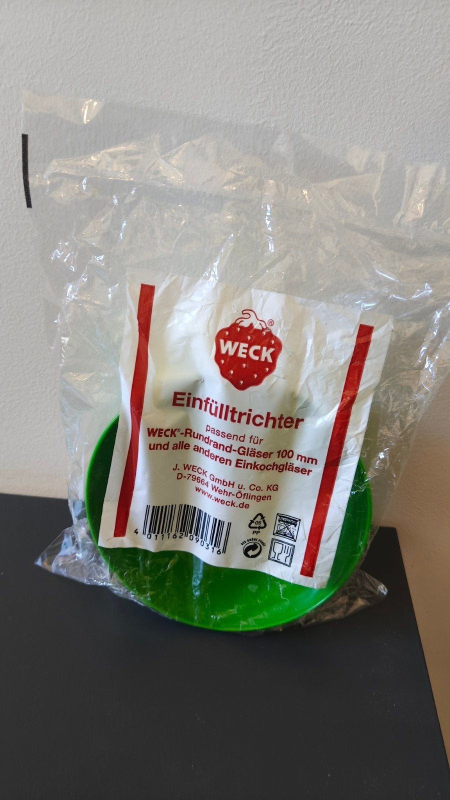 WECK Invoertrechter voor Weckpotten - Nieuw, Kunststof, Nieuw, Ophalen of Verzenden, Overige merken