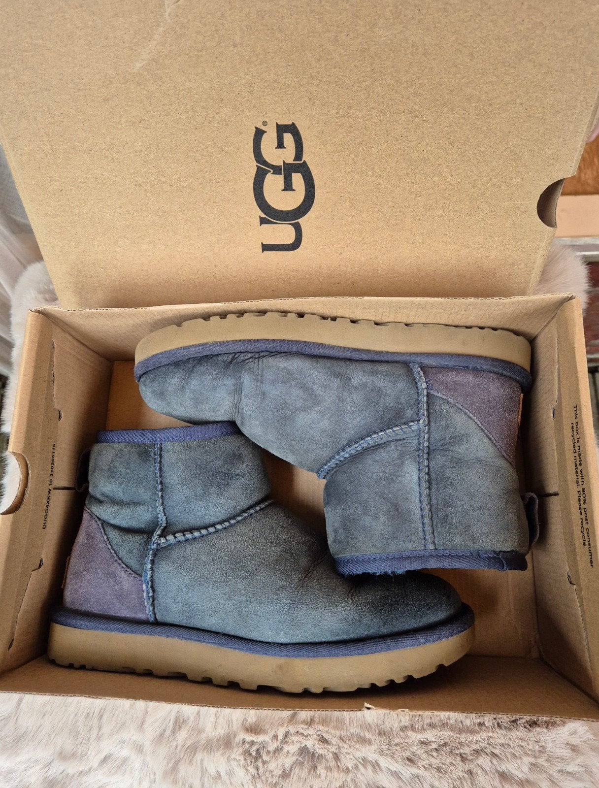 UGG Classic Mini II blauw suède bontlaarzen Uggs 37, Kleding | Dames, UGG, Blauw, Lage of Enkellaarzen, Ophalen of Verzenden