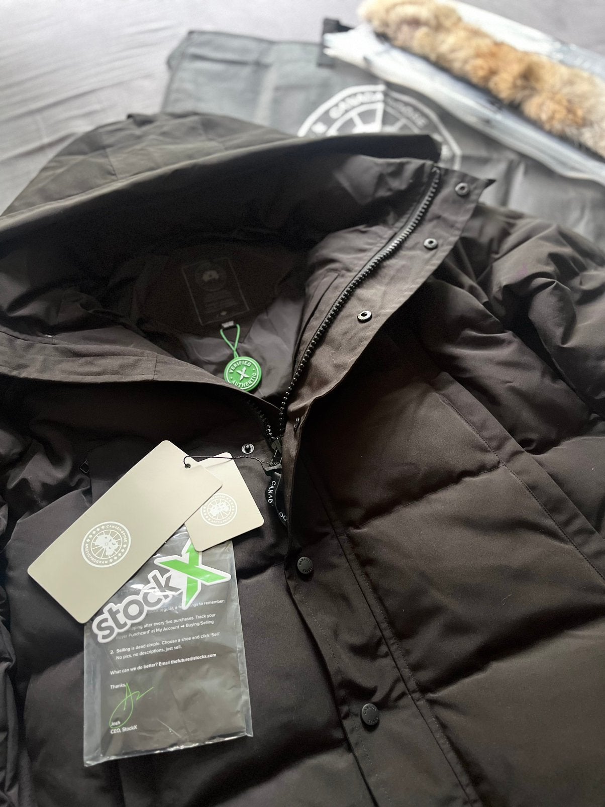Canada goose black on black, Verzenden, Nieuw, Maat 48/50 (M), Zwart