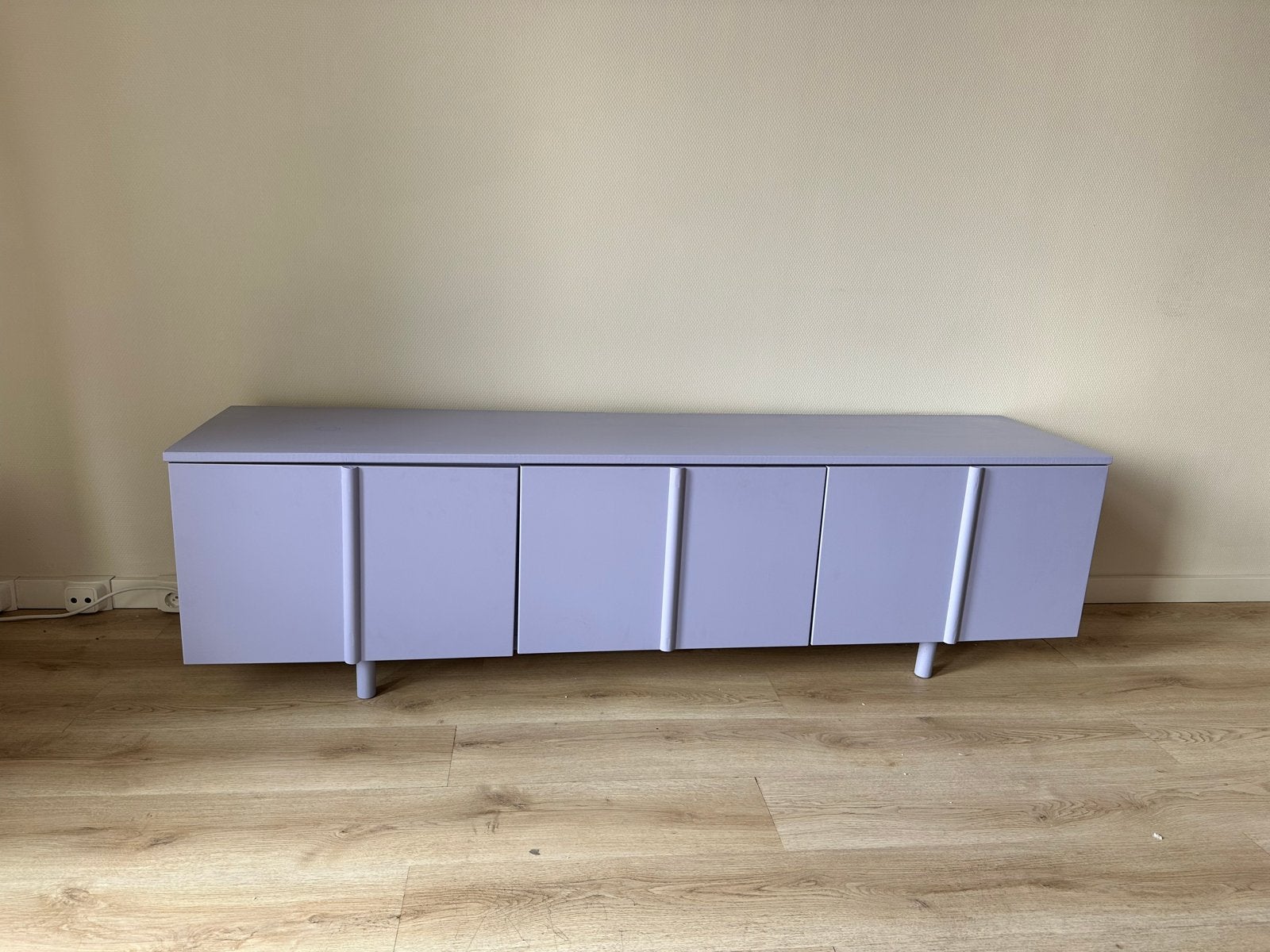 IKEA Besta TV-meubel, lila geverfd met latjes, Ophalen, Gebruikt, 150 tot 200 cm, Minder dan 100 cm