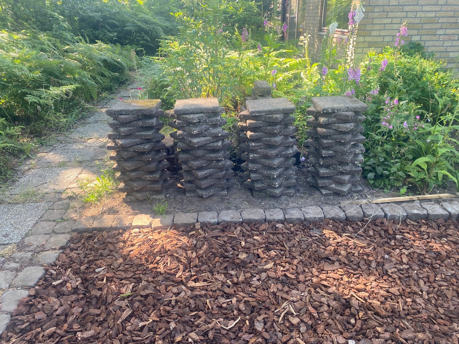 +/- 70 tegels 30x30, Tuin en Terras, Ophalen, Gebruikt, 5 tot 10 m², Beton