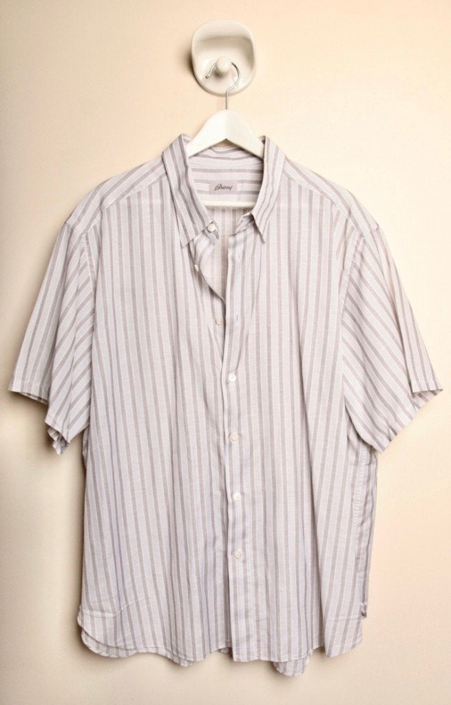 BRIONI Een geweldig mooi shirt! Maat XXL NIEUW! Wprijs€450,-, Nieuw, Ophalen of Verzenden, Overige halswijdtes, Grijs