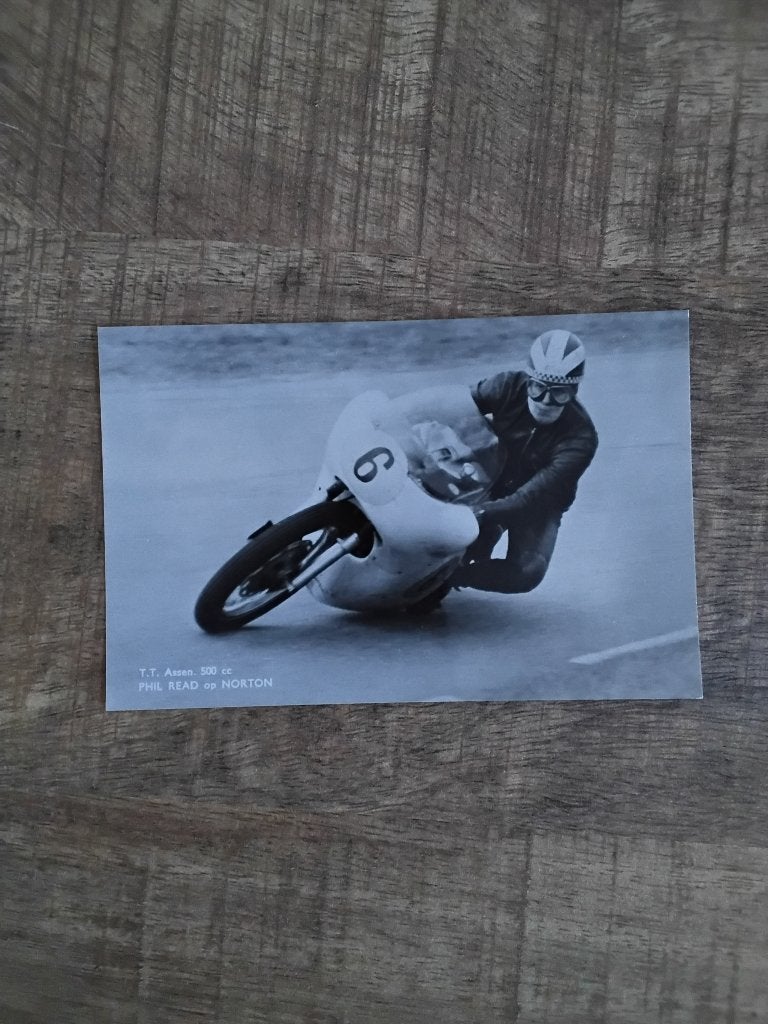 Echte foto ansichtkaart tt assen phil read, Ophalen of Verzenden, Nieuw, Motoren