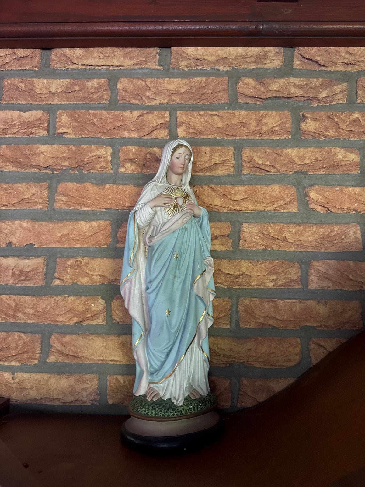 Set van 4 religieuze beelden: Maria, Jozef, Jezus en kind, Ophalen