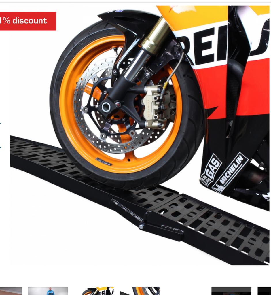 Extra reinforced black ramp for motorcycles - 225 cm, Ophalen of Verzenden, Zo goed als nieuw, Auto