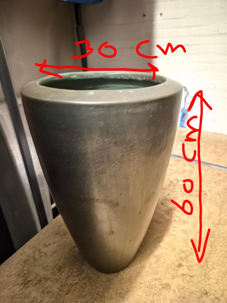 Zware pot, zo goed als nieuw, Huis en Inrichting, Ophalen, Overige kleuren, 50 tot 75 cm, Aardewerk of Porselein
