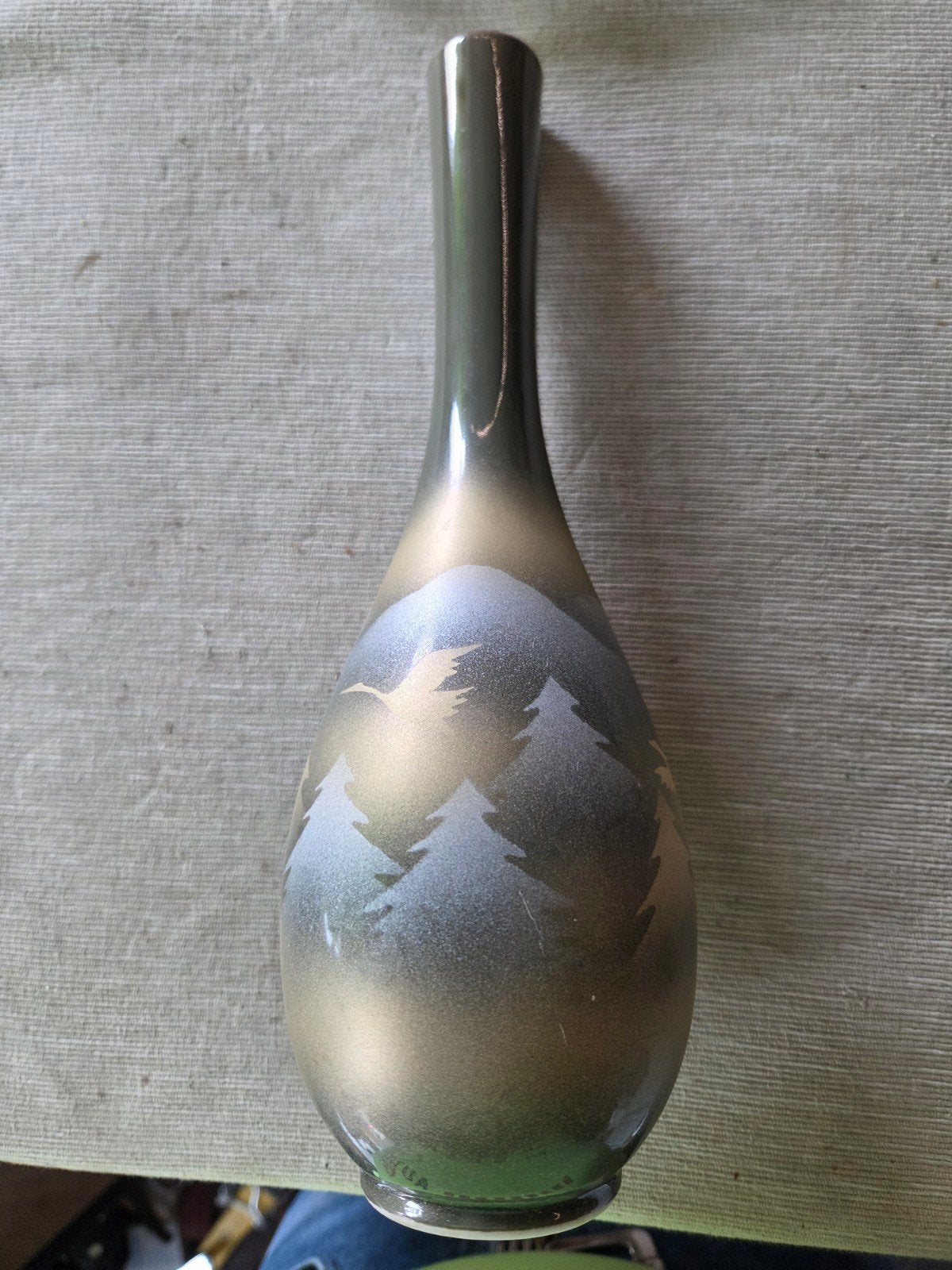 Decoratieve vaas met boslandschap, Antiek en Kunst, Ophalen of Verzenden