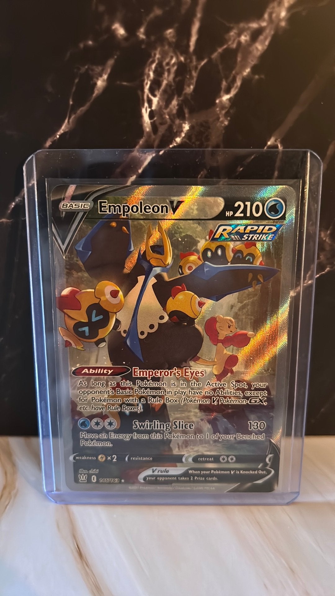 POKÉMONKAART - Empoleon V #146, Hobby en Vrije tijd, Verzamelkaartspellen | Pokémon, Ophalen of Verzenden, Zo goed als nieuw, Losse kaart