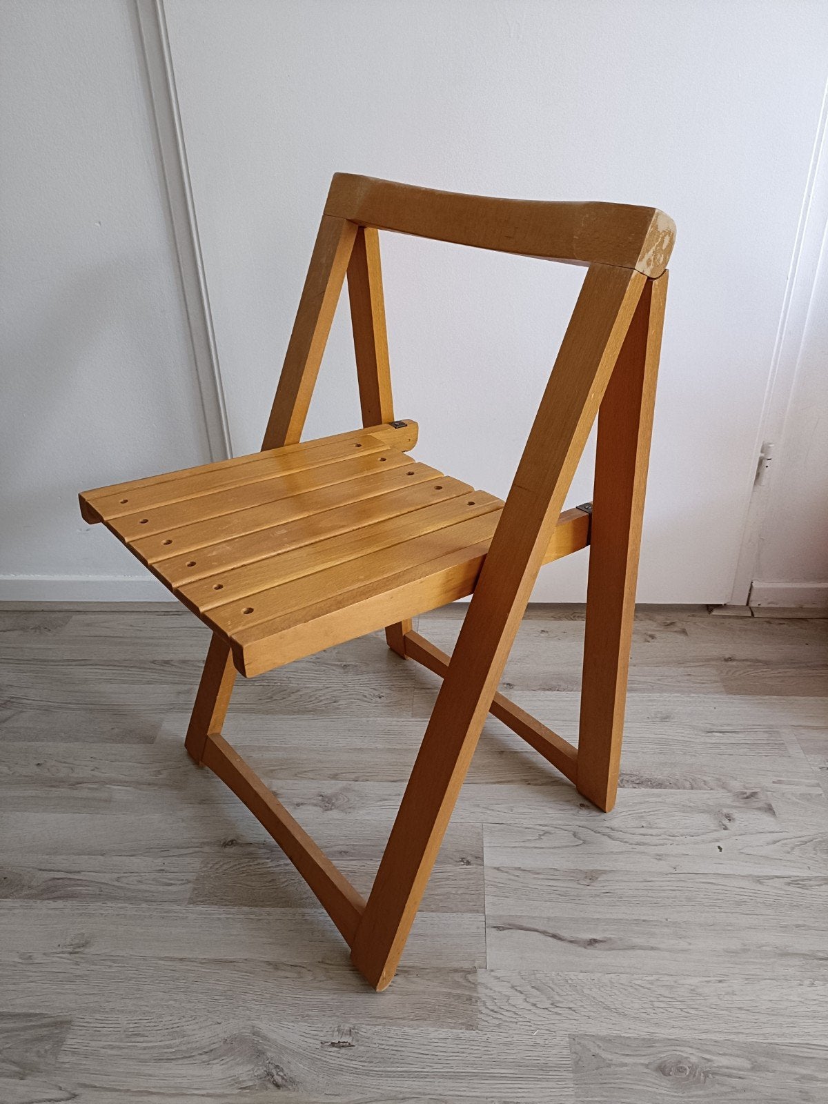 Aldo Jacober Trieste klapstoel | jaren 60/70, Ophalen, Bruin, Zo goed als nieuw, Mid-century