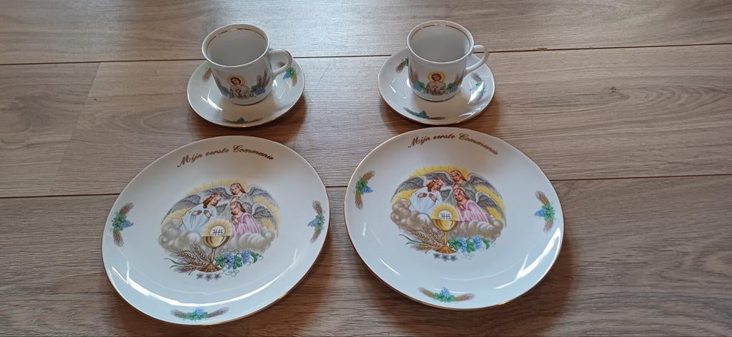 Communie servies set - Mijn Eerste Communie, Antiek en Kunst, Ophalen of Verzenden