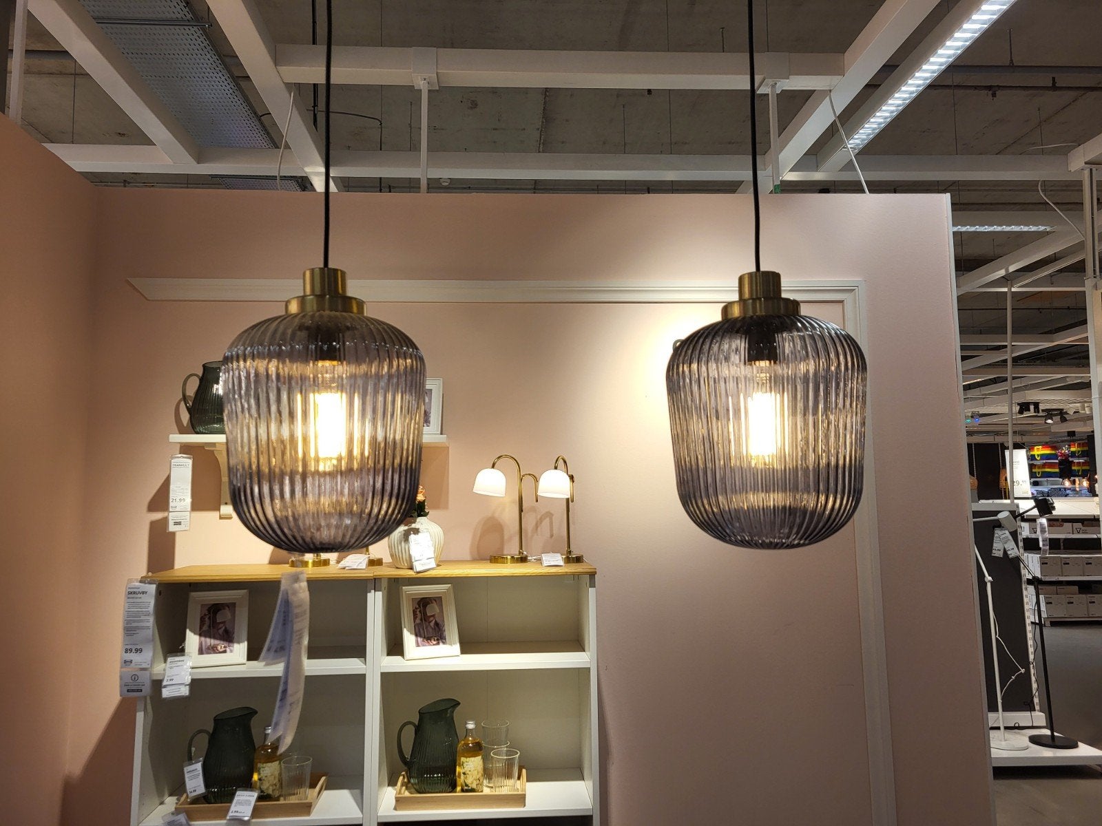 ikea lamp glas 2x, Ophalen, Glas