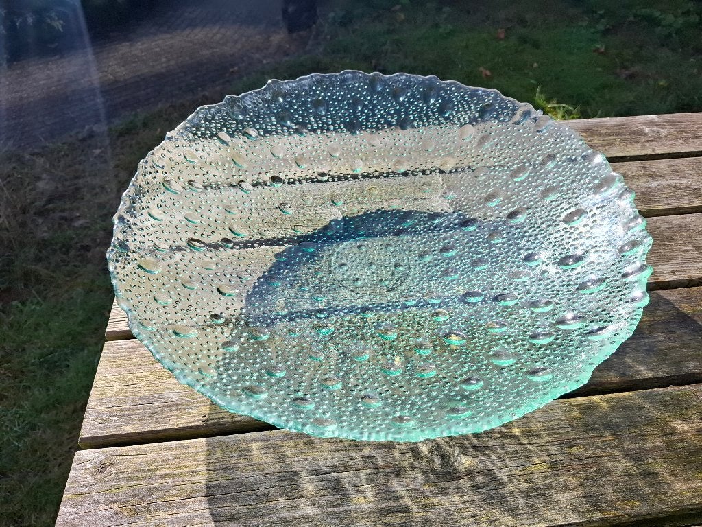 Grote Pavel Pánek Bubble Schaal - Groen Glas, Antiek en Kunst, Ophalen